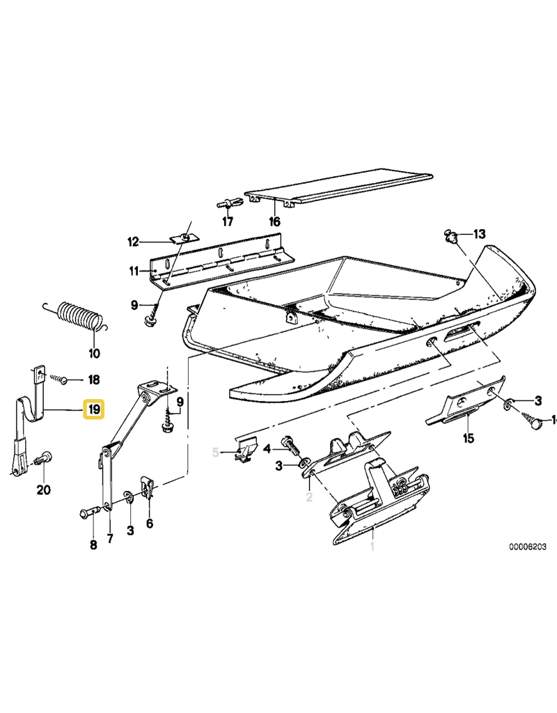 BMW Cinta suporte porta luvas para BMW E-28 E-24