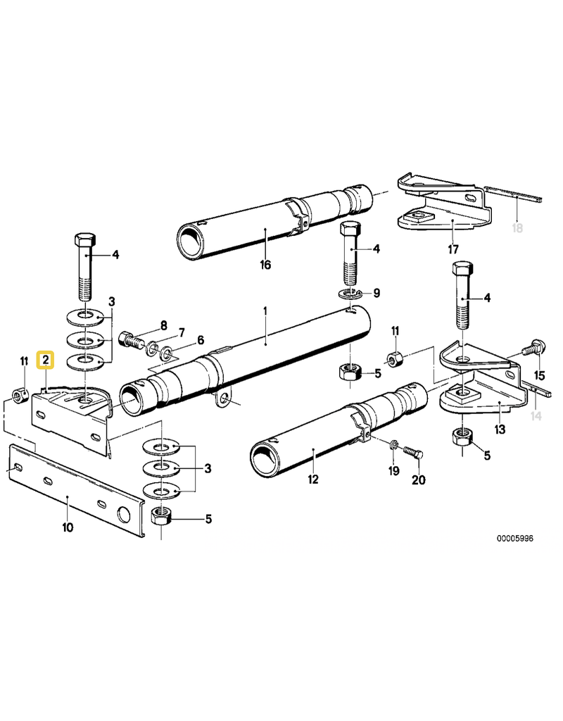 BMW Shock right support for BMW E-24