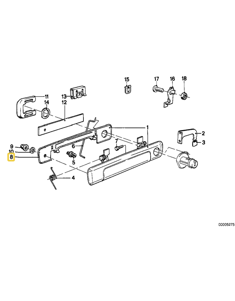 BMW Handle paying left for BMW E-23 E-24