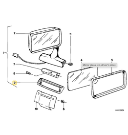 BMW Peca intermediaria retrovisor direito para  BMW E-12 E-21