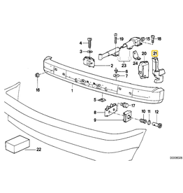 BMW Bumper cover right for BMW E-34
