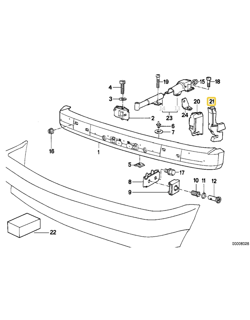BMW Bumper cover right for BMW E-34