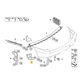 BMW Suporte parachoque esquerdo para  BMW X3 E-83