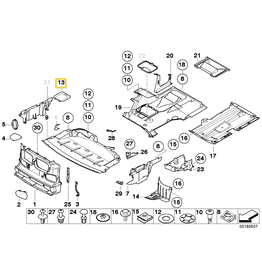 BMW Engine compartment screen for BMW E-39