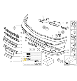 BMW Right grill for BMW E-39