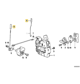 BMW Set of 4 Genuine door lock pin for BMW E-23 E-28 E-30 E-32 E-34 E-36