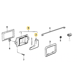 BMW Door handle inner right for BMW E-23 E-24 E-28 E-30