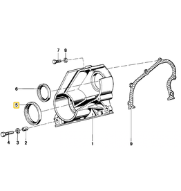 Elring Retentor 48X65X10  para BMW E-12 E-21 E-28 E-30 E-31 E-32 E-36 E-38 E-39