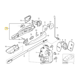 BMW Door handle carrier left for BMW E-46