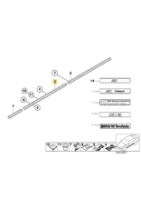 BMW Moldura porta dianteira esquerda para  BMW E-36 compact