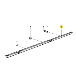 BMW Molding door rear right for BMW E-28