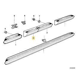 BMW Molding door front right for BMW E-30