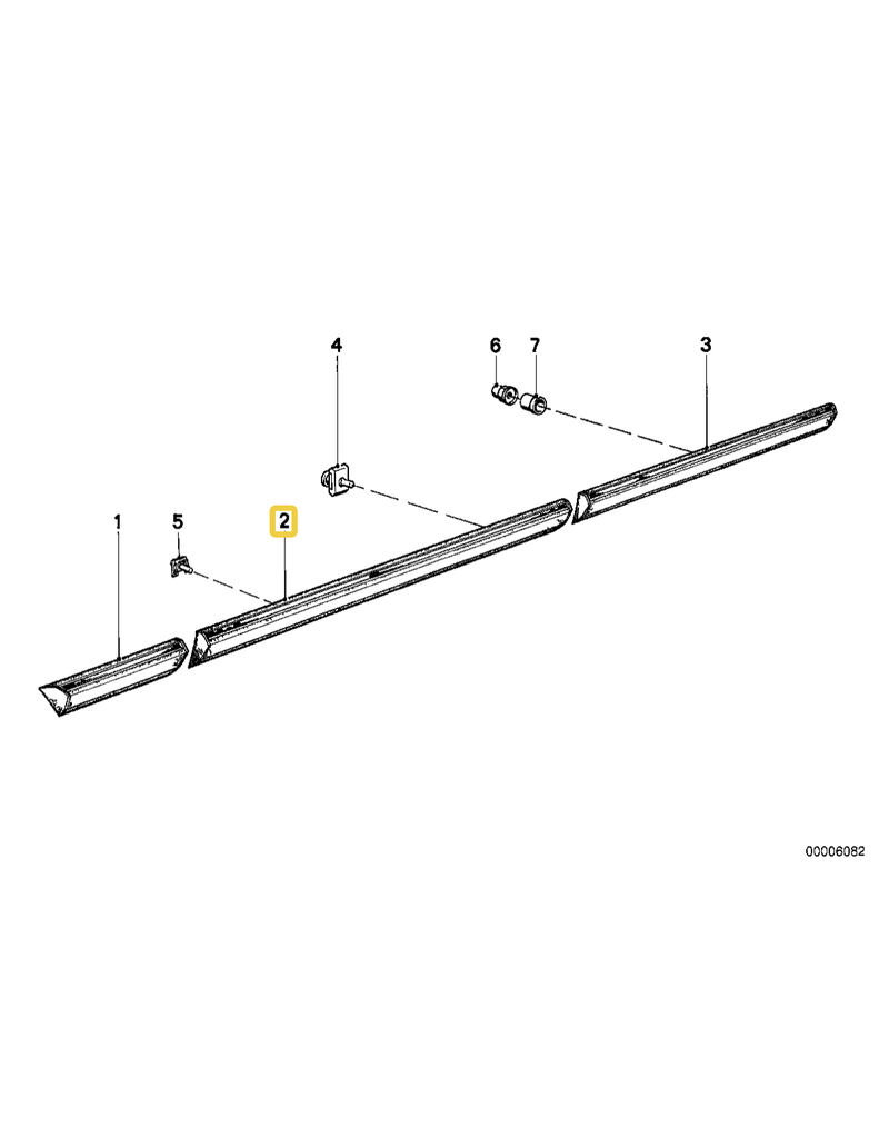 BMW Moldura porta dianteira direita para  BMW E-28