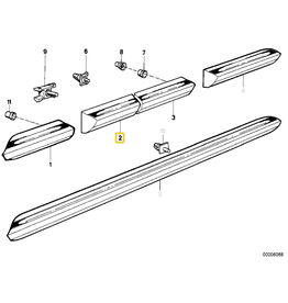 BMW Moldura porta dianteira esquerda para E-30