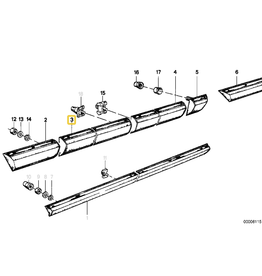 BMW Moldura porta dianteira direita para  BMW E-23