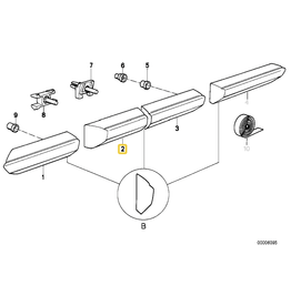 BMW Molding front door right for BMW E-30