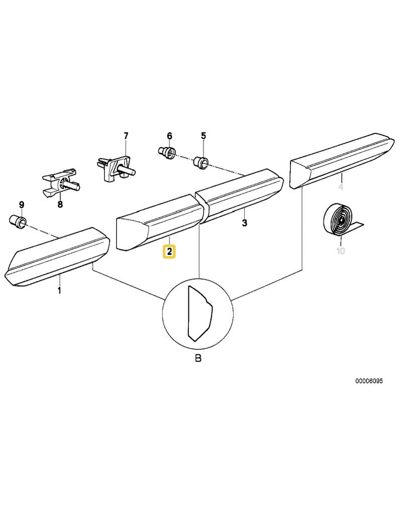 BMW Molding front door right for BMW E-30