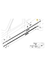 BMW Moldura porta traseira direita para  BMW E-38