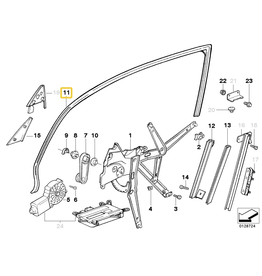 BMW Guia janela dianteira esquerda para  BMW E-36