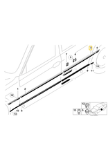 BMW Molding rear door left for BMW 7 series E-38