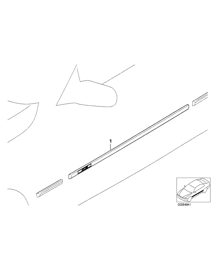BMW Molding door rear left for BMW E-39