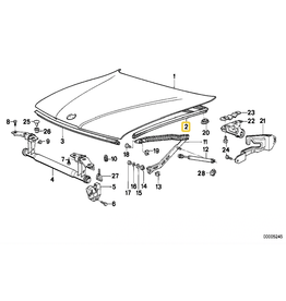 BMW Hood gasket for BMW E-32