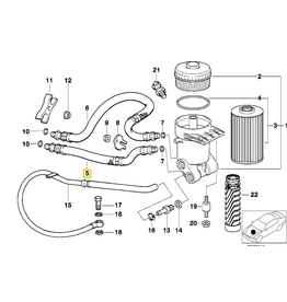 BMW Engine hose for BMW E-38 E-31
