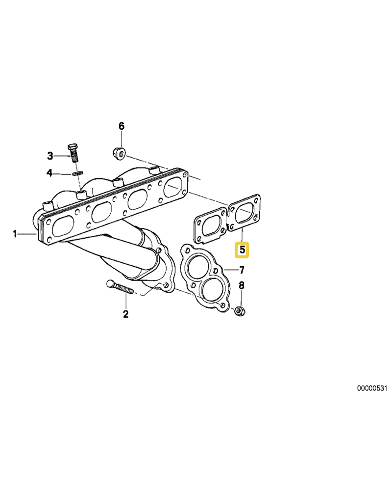 Victor Reinz Exhaust gasket for BMW E-30 E-34 E-36