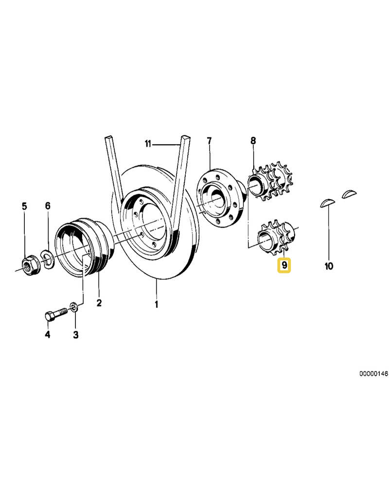 BMW Engrenagem para BMW  E-12 E-23 E-24 E-28 E-32 E-34