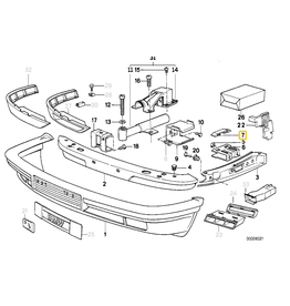 BMW Front bumper slider piece for BMW E-32