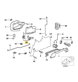 BMW Reparo fechadura esquerda para  BMW E-34 E-36