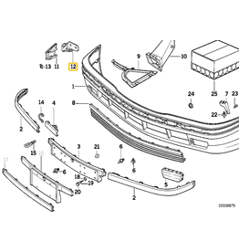 BMW Front bumper support right for BMW E-36