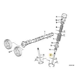 Valvular de admission para BMW E-30 E-34 E-36
