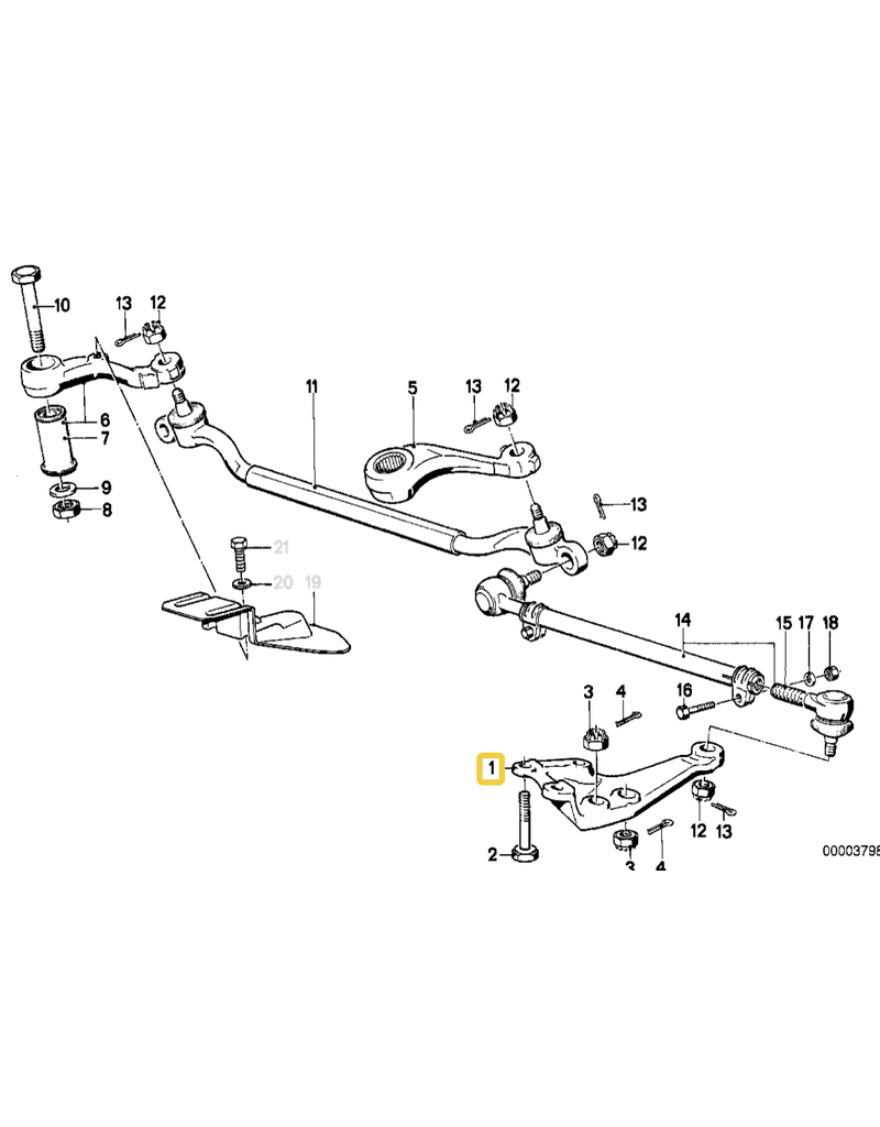 BMW Left tie rod support for BMW E-24 E-28