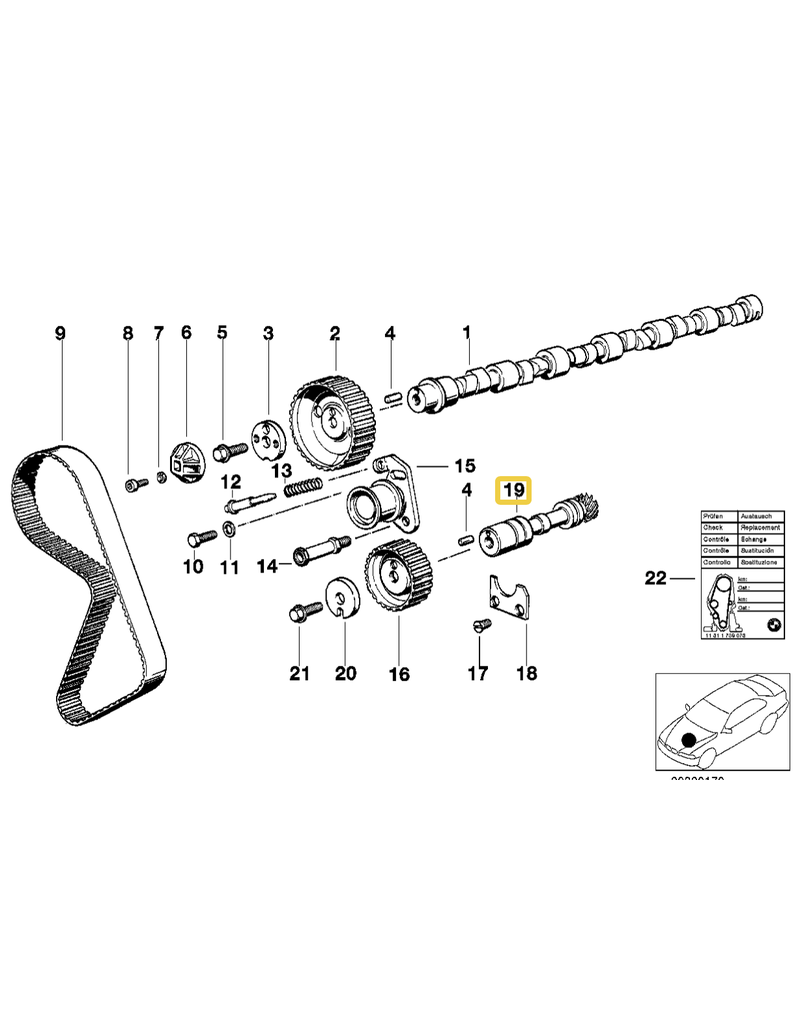 BMW Intermediate shaft for BMW E-12 E-21 E-28 E-30 E-34
