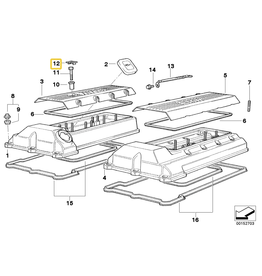 BMW Acabamento tampa de válvulas para  BMW E-31 E-32 E-38 E-39 E-52 E-53