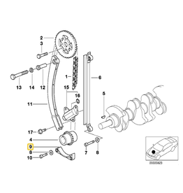 BMW Engine timing chain guide for BMW E-34 E-36 E-46