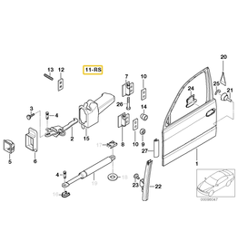BMW Repair kit for door hinge for BMW E-36 E-38 E-39
