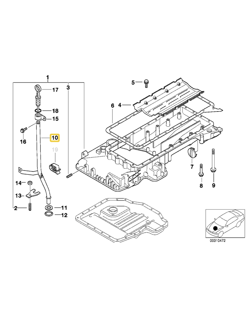 BMW Guia de oleo para  BMW E-32 E-34