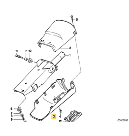 BMW Acabamento inferior coluna de direção para  BMW E-24 E-28 E-30