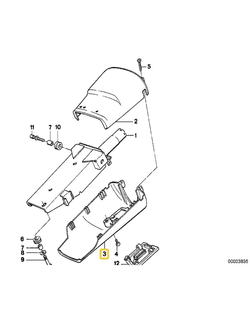BMW Steering column lower trim for BMW E-24 E-28 E-30