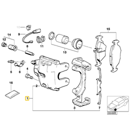 Pinca dianteira esquerda para  BMW E-34