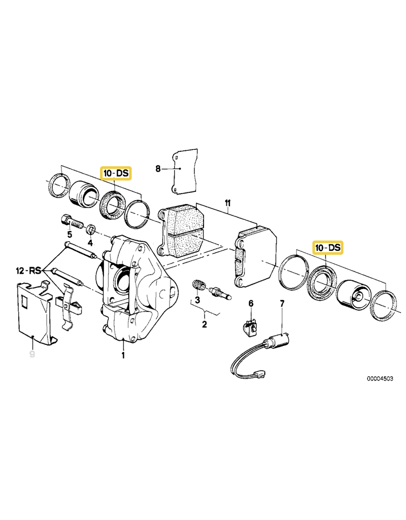 Brake caliper repair set for BMW E-21