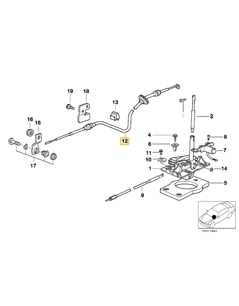 BMW Cable noise absorber for BMW E-36