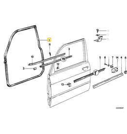BMW Front door left seal for BMW E-28