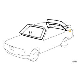 BMW Weather strip rear glass for BMW E-30