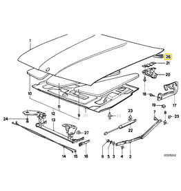 BMW Hood gasket for BMW E-30
