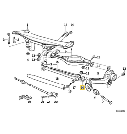 Suspension trailing arm bushing for BMW