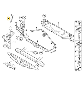 BMW Bracket side panel bottom left for BMW E-60