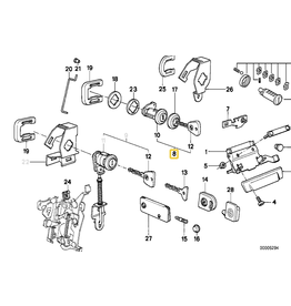 BMW Catch with key front left for BMW E-28